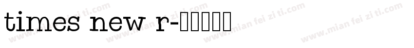 times new r字体转换